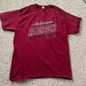 Hanes Red Arkansas Razorbacks Short Sleeve Tee